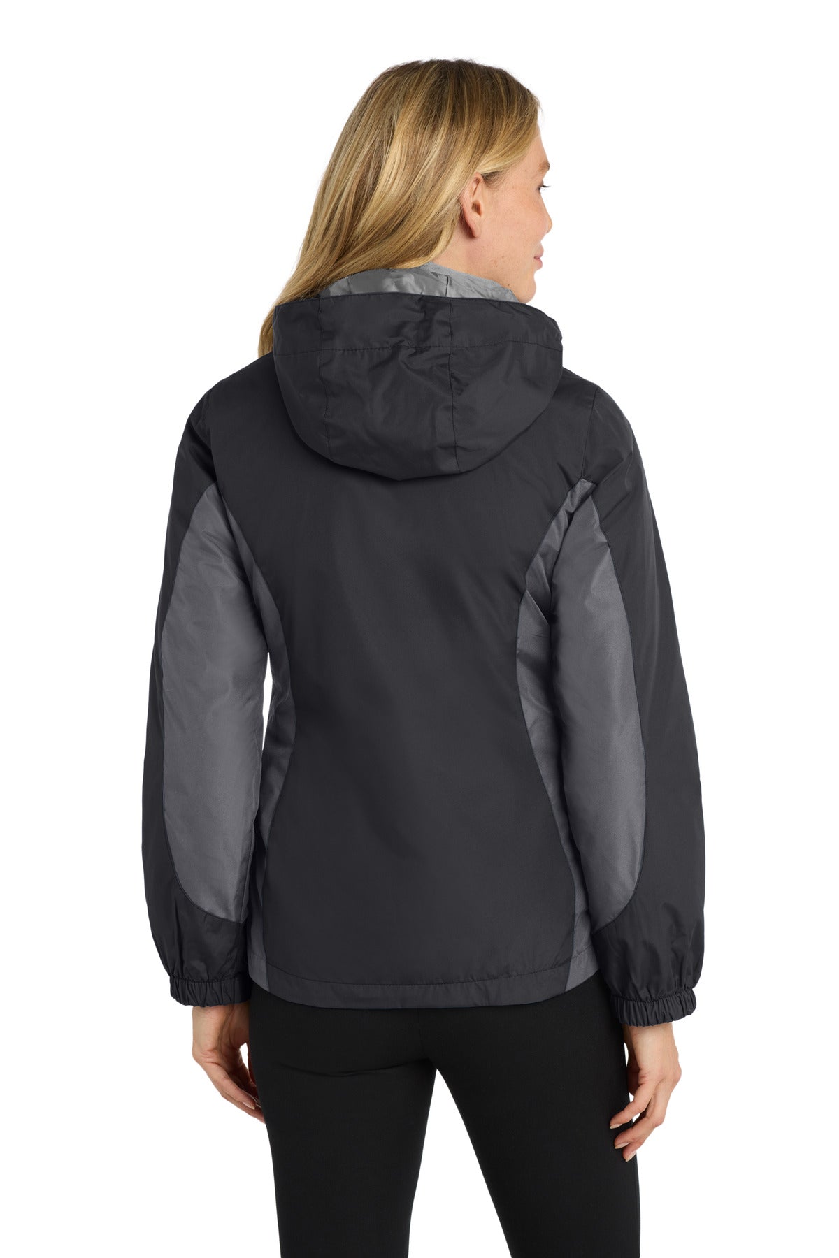 Port Authority Women's Colorblock 3-in-1 Jacket - Black/ Magnet/ Signal Red
