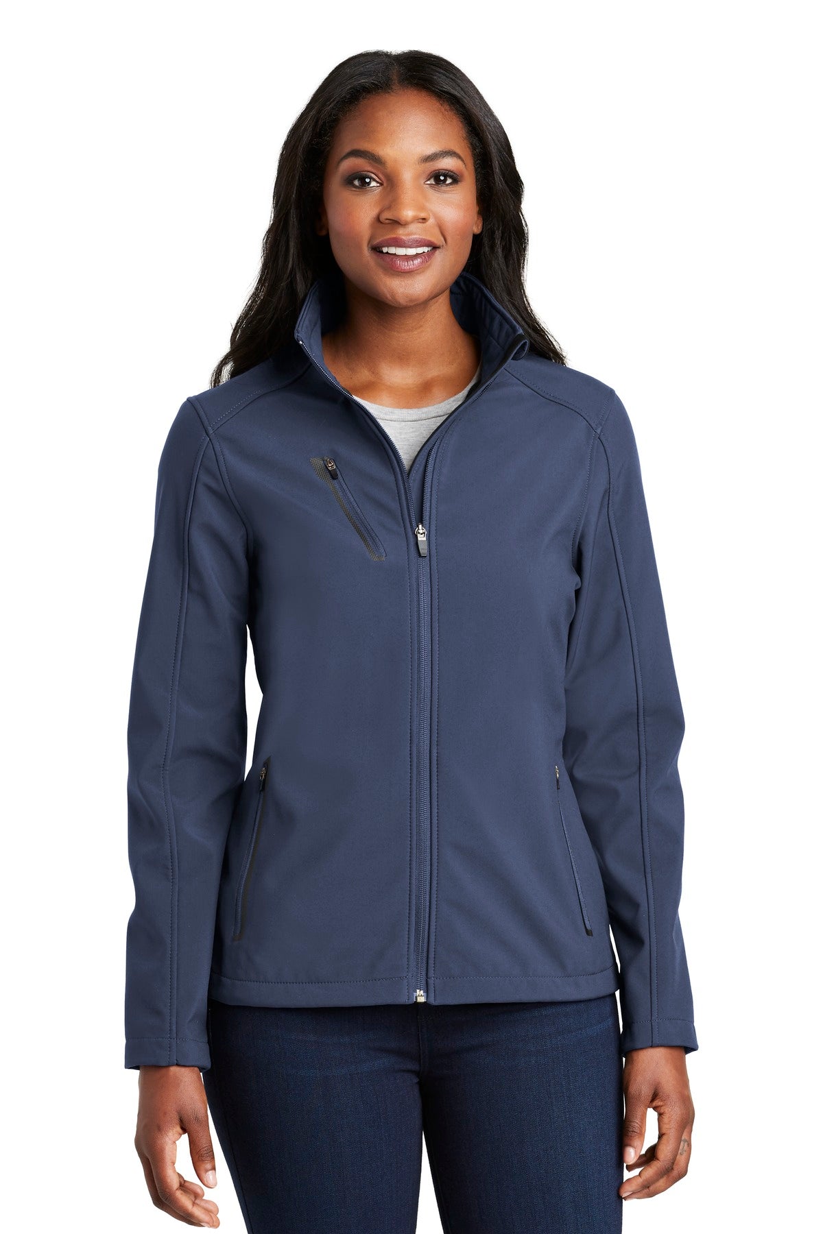 Port Authority Women's Welded Soft Shell Jacket - Dress Blue Navy