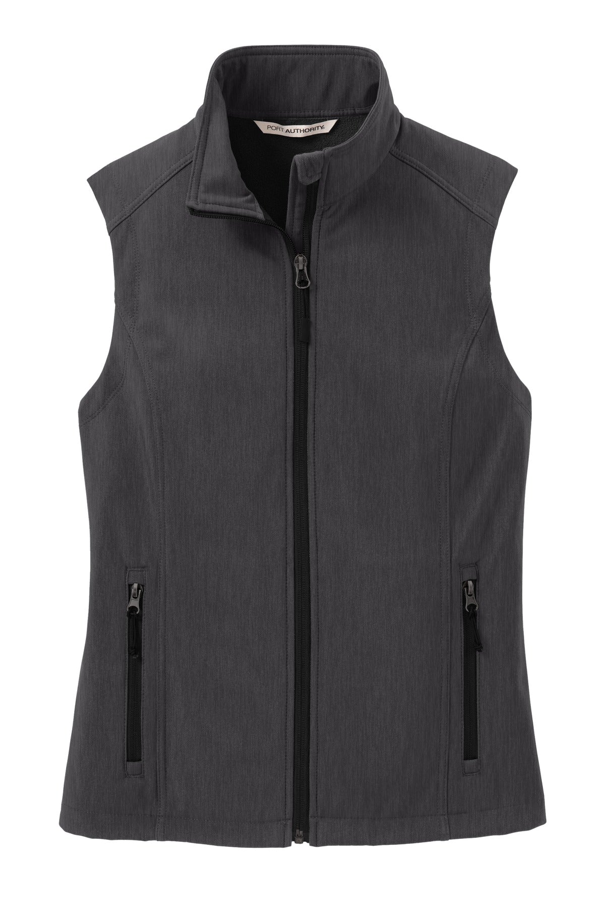 Port Authority Women's Core Soft Shell Vest - Black Charcoal Heather