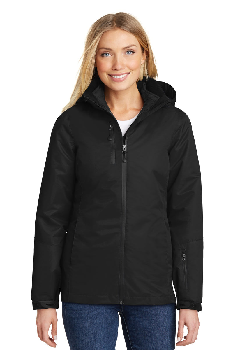 Port Authority Women's Vortex Waterproof 3-in-1 Jacket - Black/ Black