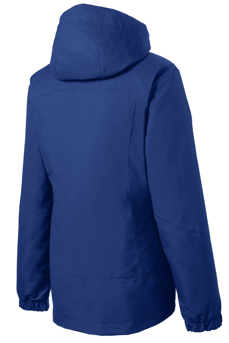 Port Authority Women's Vortex Waterproof 3-in-1 Jacket - Night Sky Blue/ Black