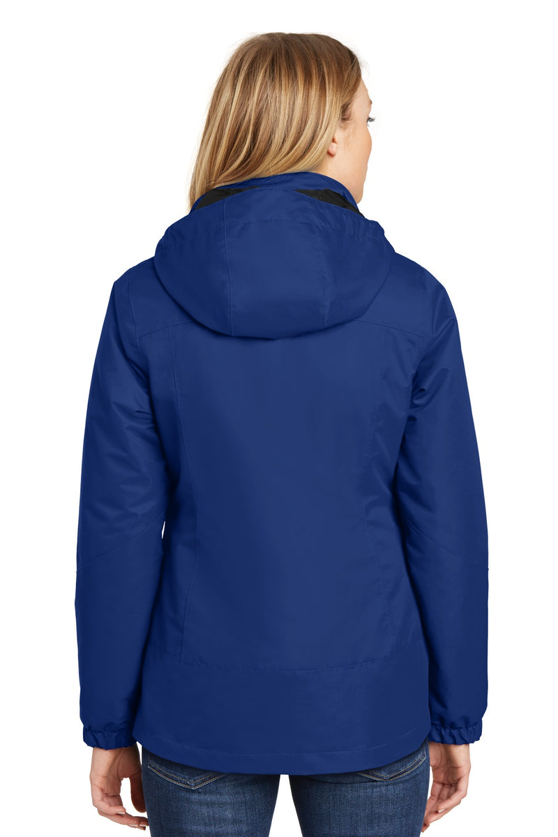 Port Authority Women's Vortex Waterproof 3-in-1 Jacket - Night Sky Blue/ Black