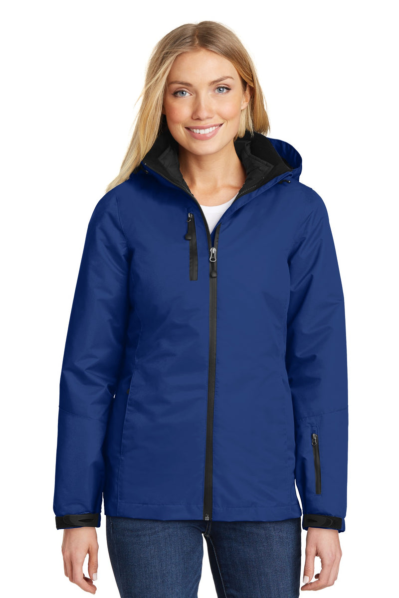 Port Authority Women's Vortex Waterproof 3-in-1 Jacket - Night Sky Blue/ Black