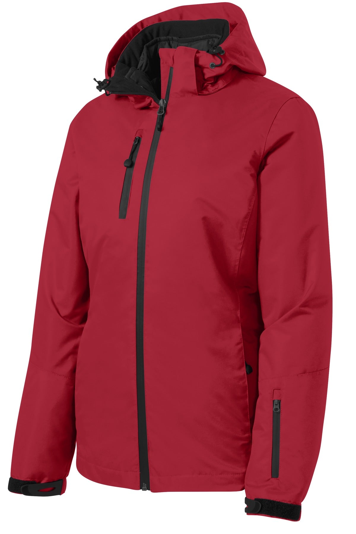 Port Authority Women's Vortex Waterproof 3-in-1 Jacket - Rich Red/ Black