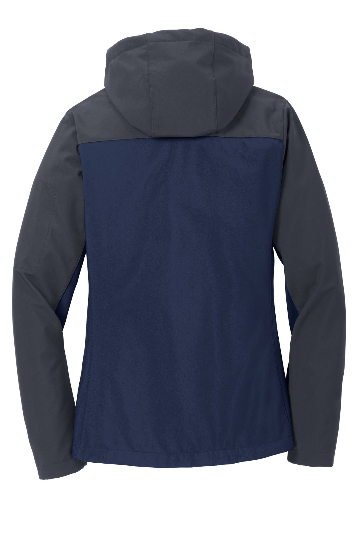 Port Authority Women's Hooded Core Soft Shell Jacket - Dress Blue Navy/ Battleship Grey