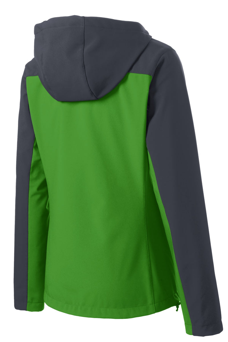 Port Authority Women's Hooded Core Soft Shell Jacket - Vine Green/ Battleship Grey