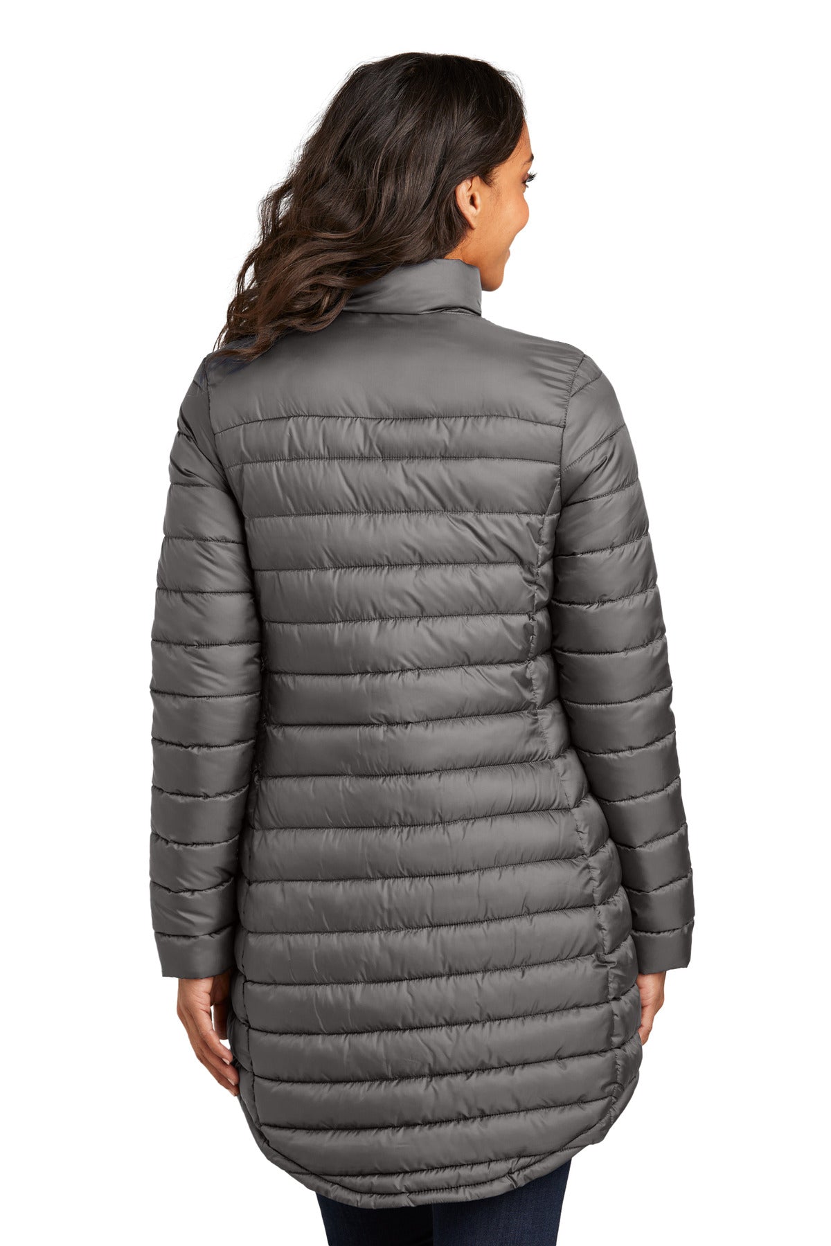 Port Authority Women's Horizon Puffy Long Jacket - Deep Smoke