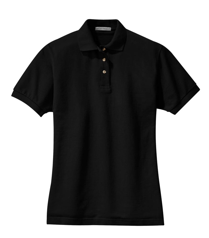 Port Authority Women's Heavyweight Cotton Pique Polo - Black