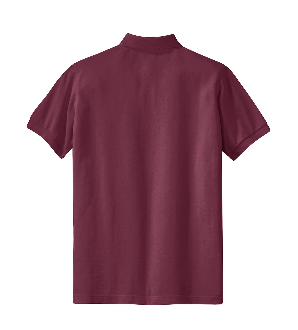 Port Authority Women's Heavyweight Cotton Pique Polo - Burgundy