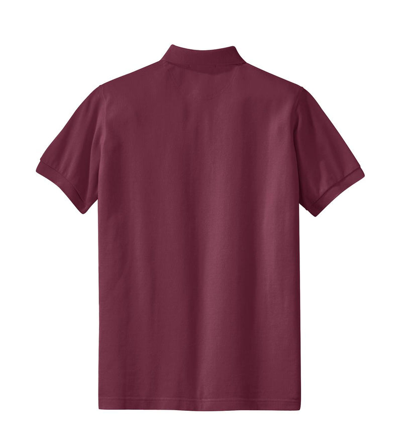 Port Authority Women's Heavyweight Cotton Pique Polo - Burgundy