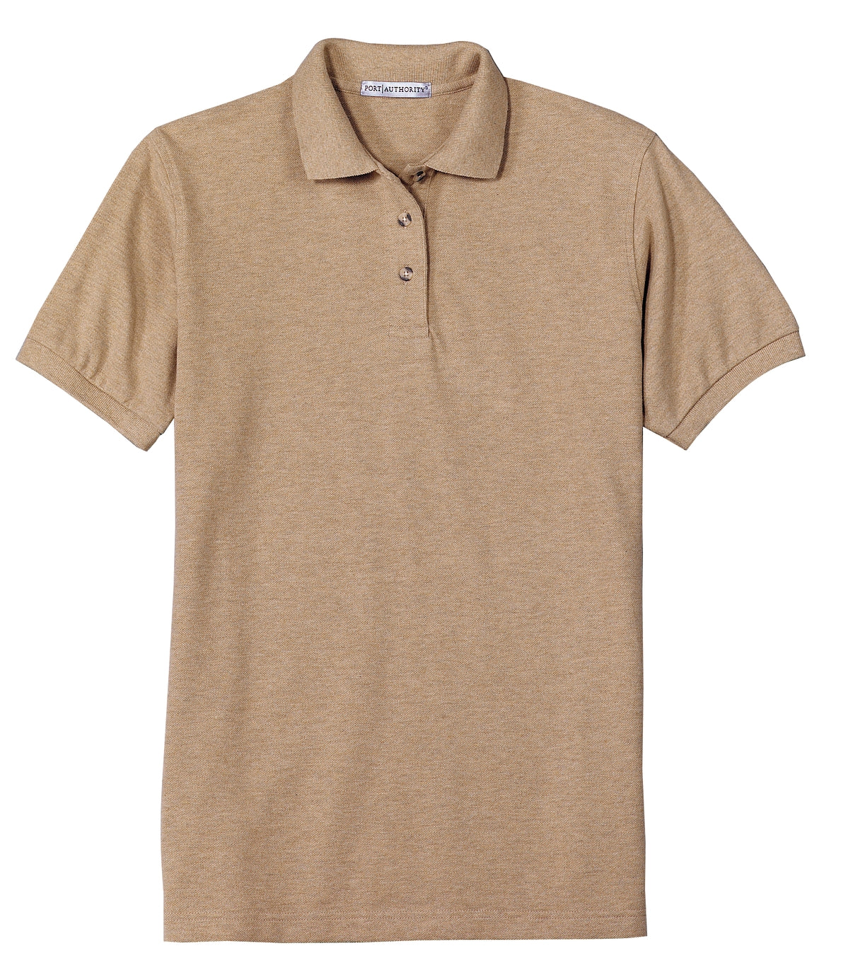 Port Authority Women's Heavyweight Cotton Pique Polo - Khaki Heather