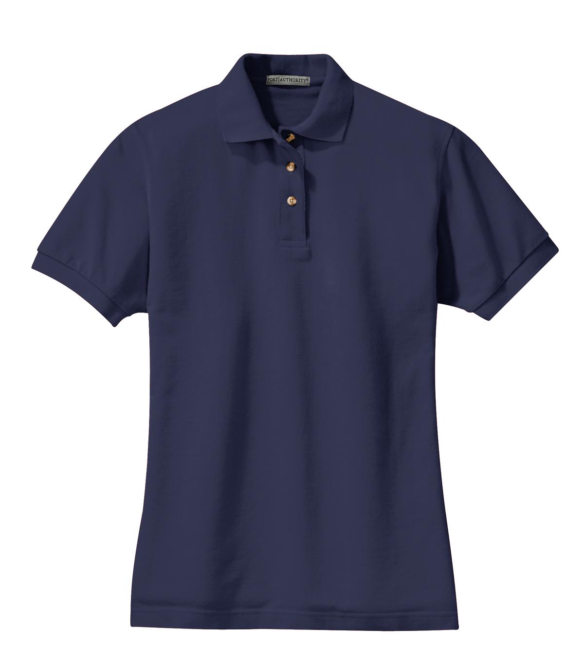 Port Authority Women's Heavyweight Cotton Pique Polo - Navy