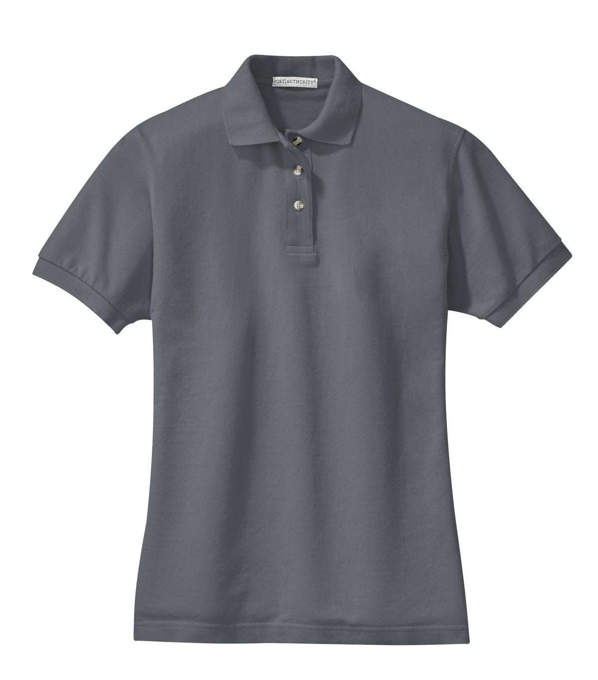 Port Authority Women's Heavyweight Cotton Pique Polo - Steel Grey