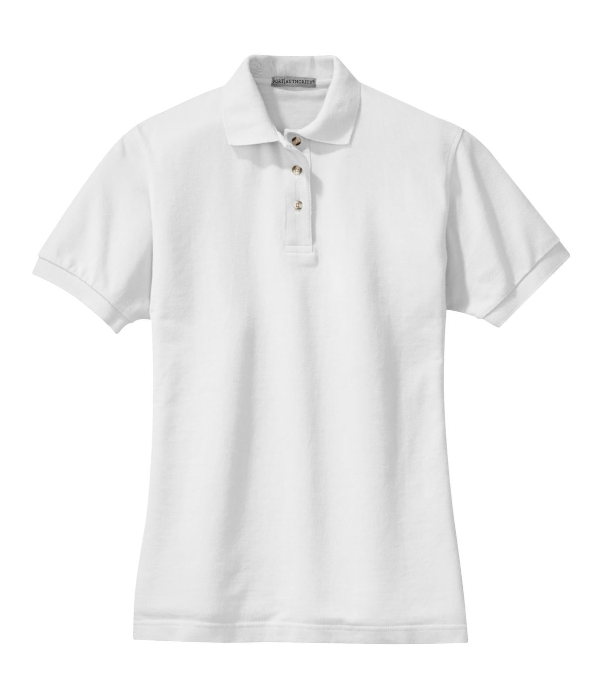 Port Authority Women's Heavyweight Cotton Pique Polo - White