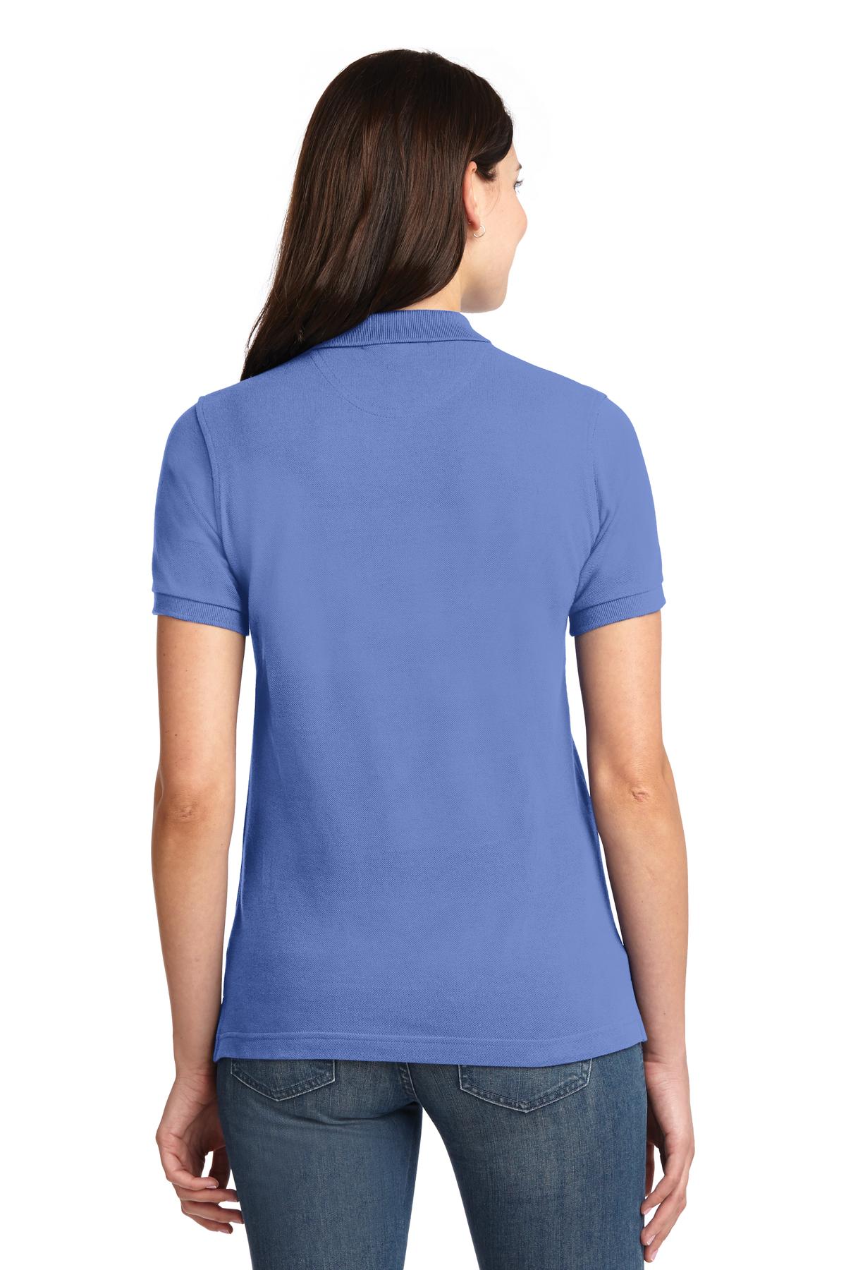 Port Authority Women's Heavyweight Cotton Pique Polo - Blueberry