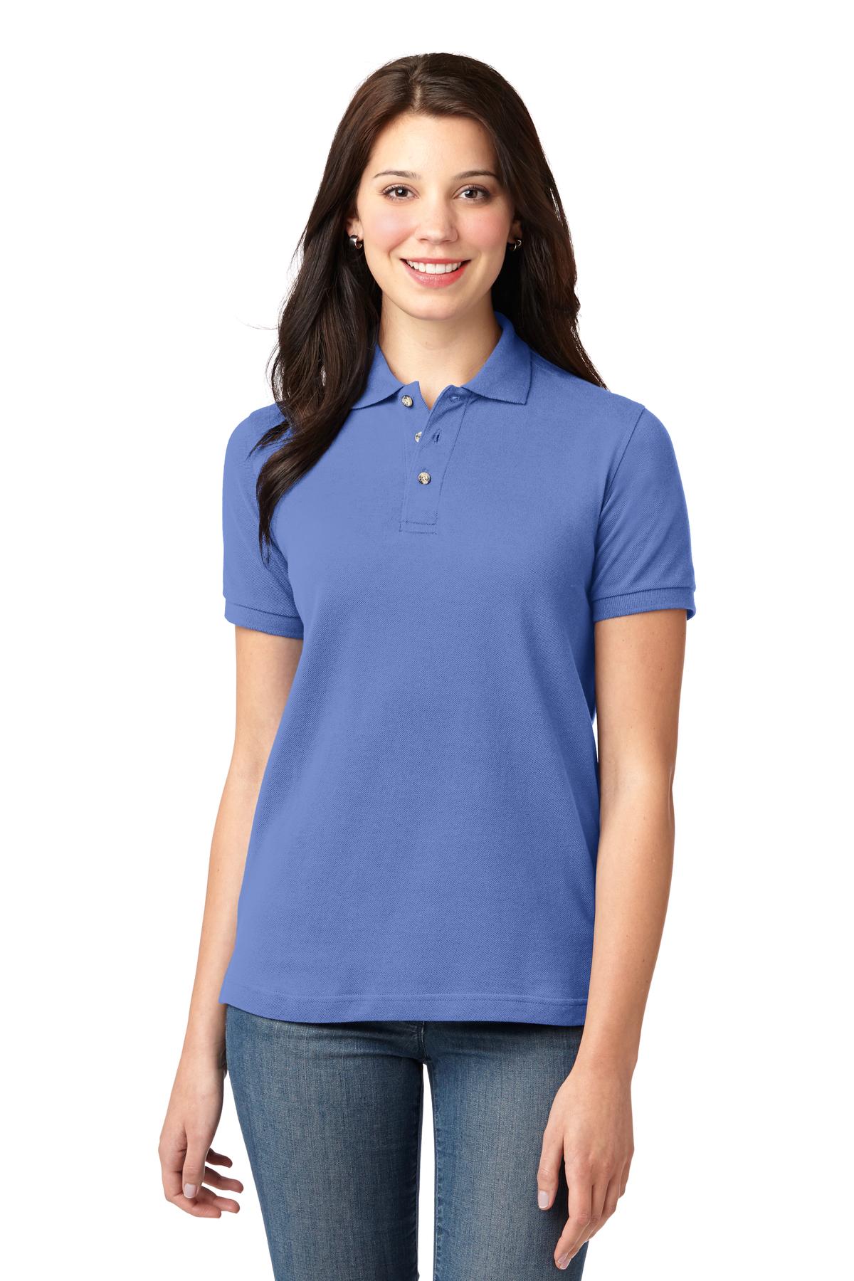 Port Authority Women's Heavyweight Cotton Pique Polo - Blueberry