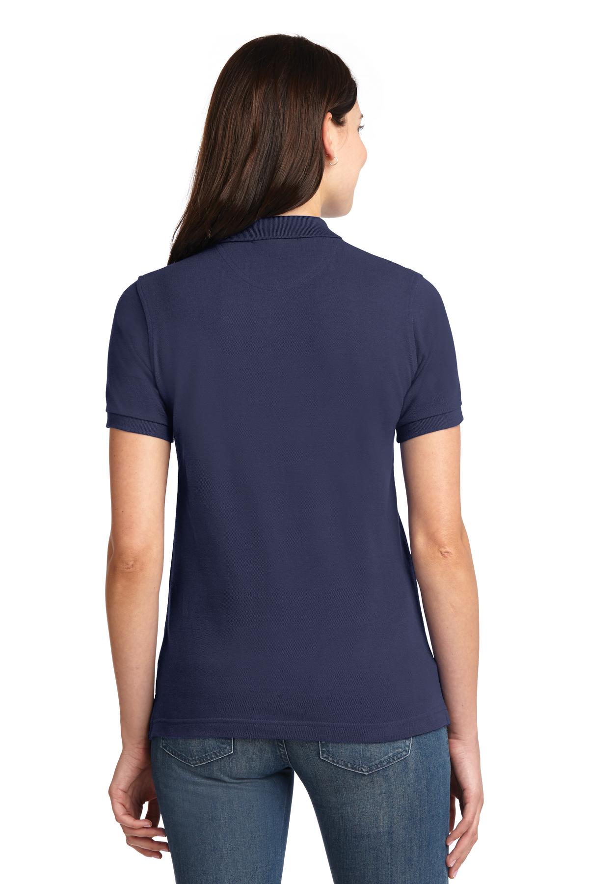 Port Authority Women's Heavyweight Cotton Pique Polo - Navy
