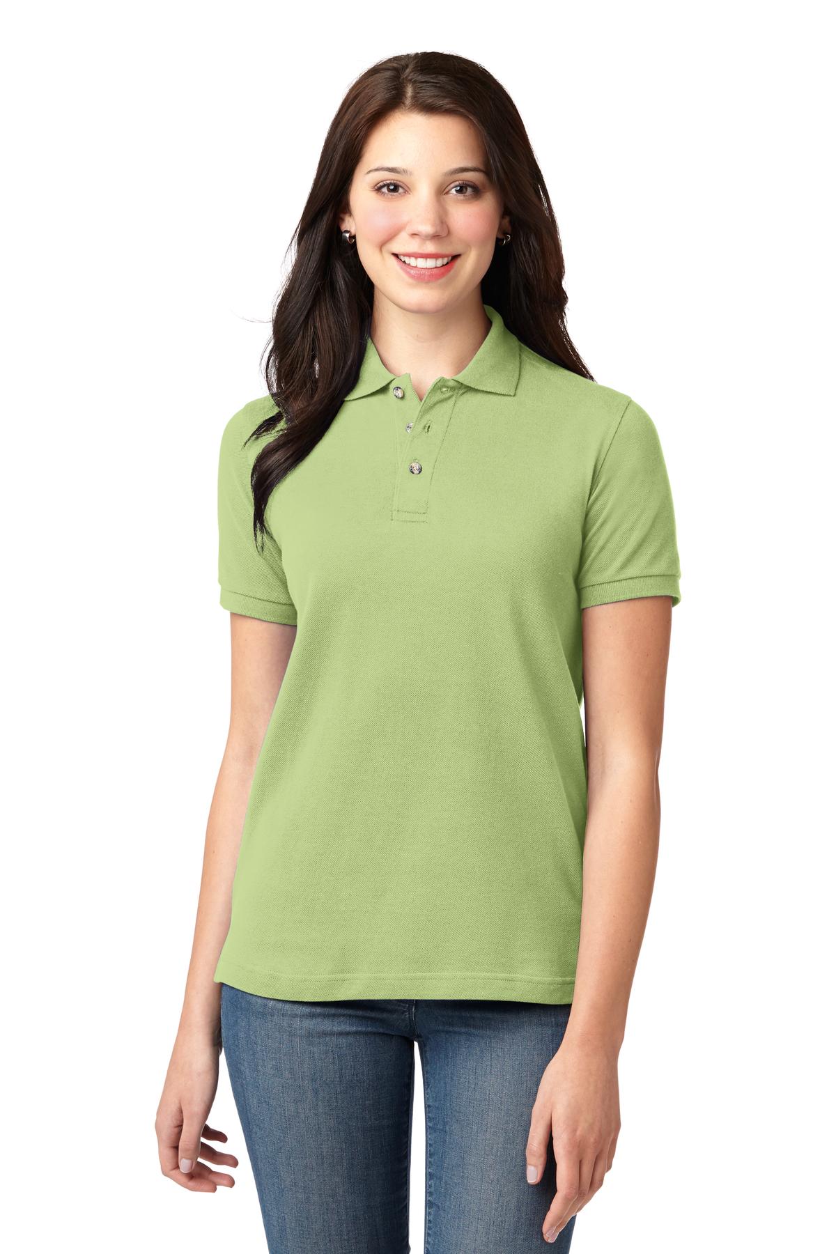 Port Authority Women's Heavyweight Cotton Pique Polo - Pistachio