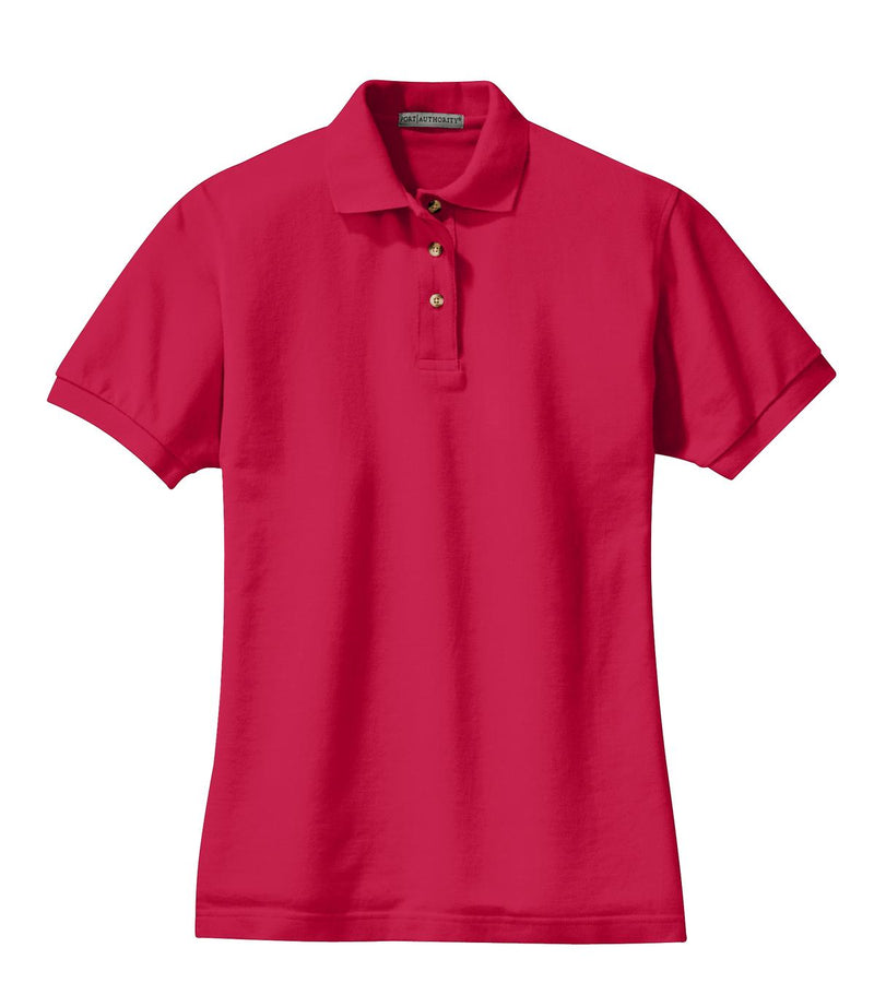 Port Authority Women's Heavyweight Cotton Pique Polo - Red