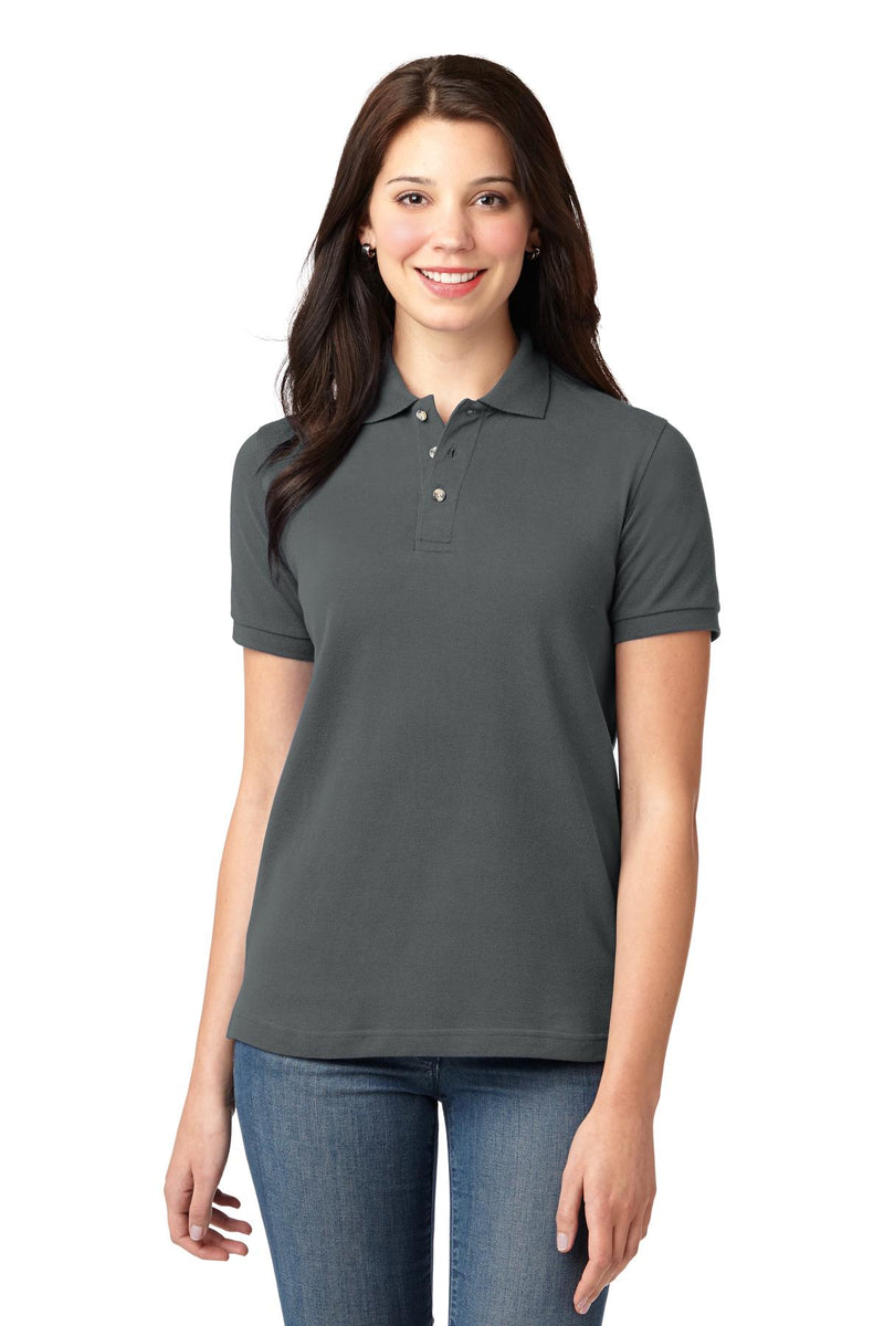Port Authority Women's Heavyweight Cotton Pique Polo - Steel Grey