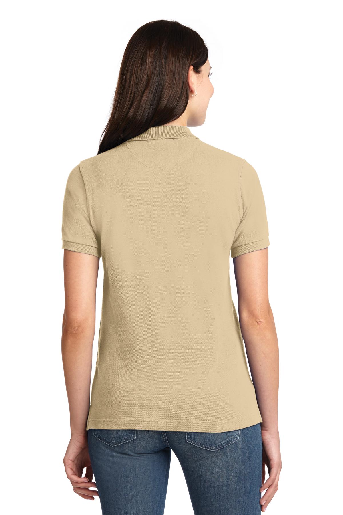 Port Authority Women's Heavyweight Cotton Pique Polo - Stone