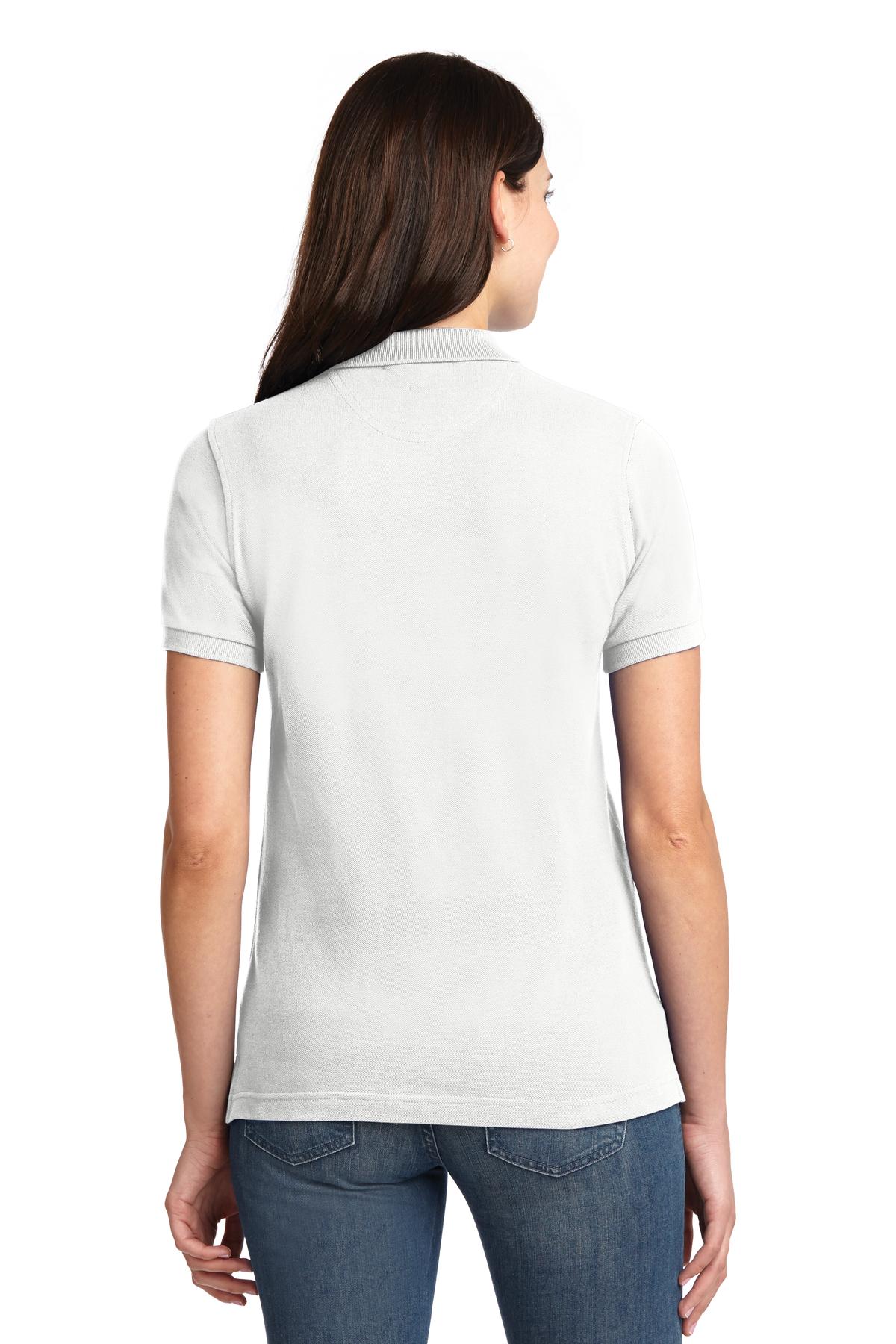 Port Authority Women's Heavyweight Cotton Pique Polo - White