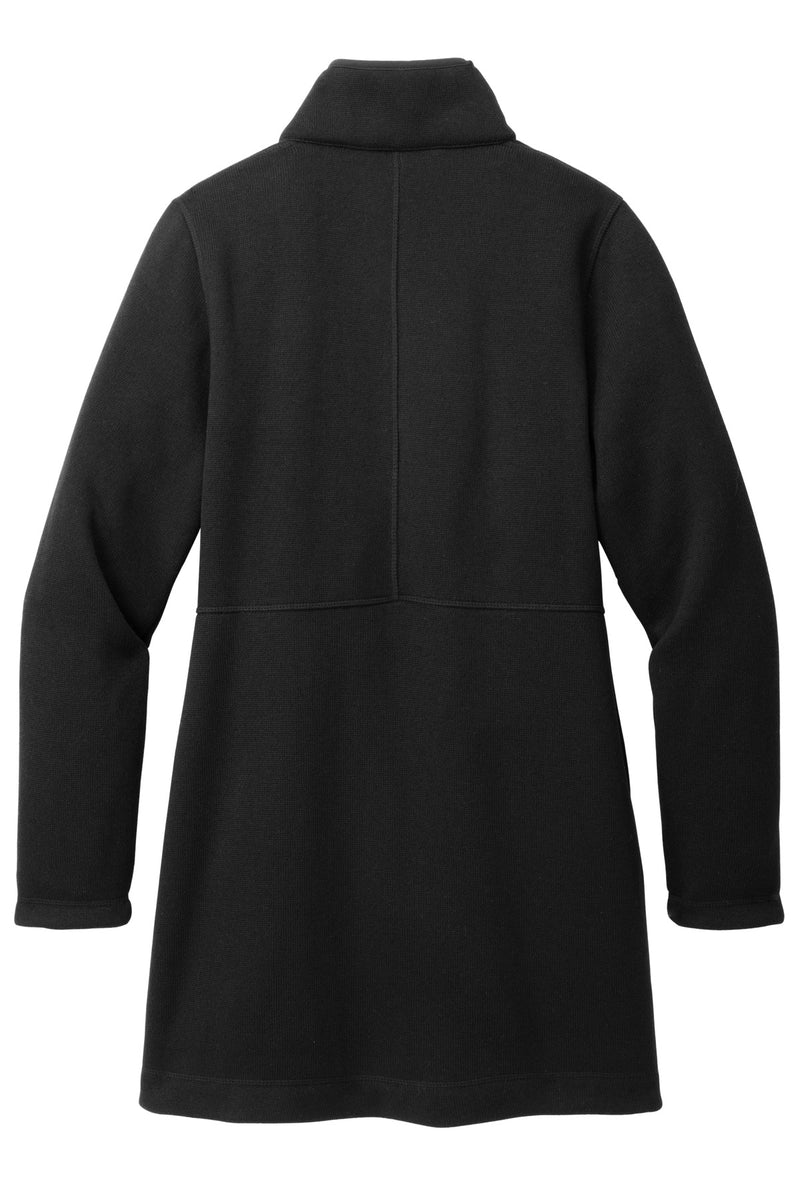 Port Authority Women's Arc Sweater Fleece Long Jacket - Deep Black