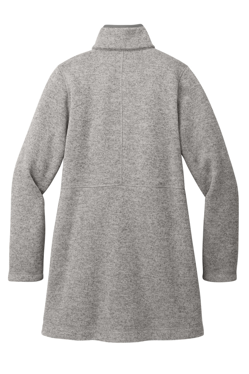 Port Authority Women's Arc Sweater Fleece Long Jacket - Deep Smoke Heather