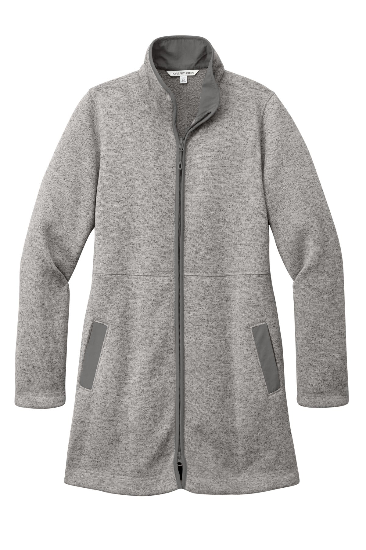 Port Authority Women's Arc Sweater Fleece Long Jacket - Deep Smoke Heather