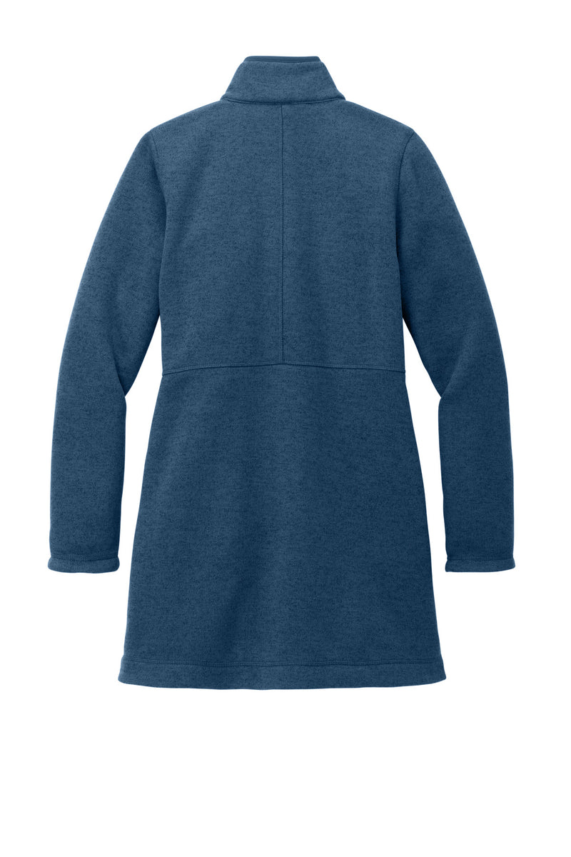 Port Authority Women's Arc Sweater Fleece Long Jacket - Insignia Blue Heather