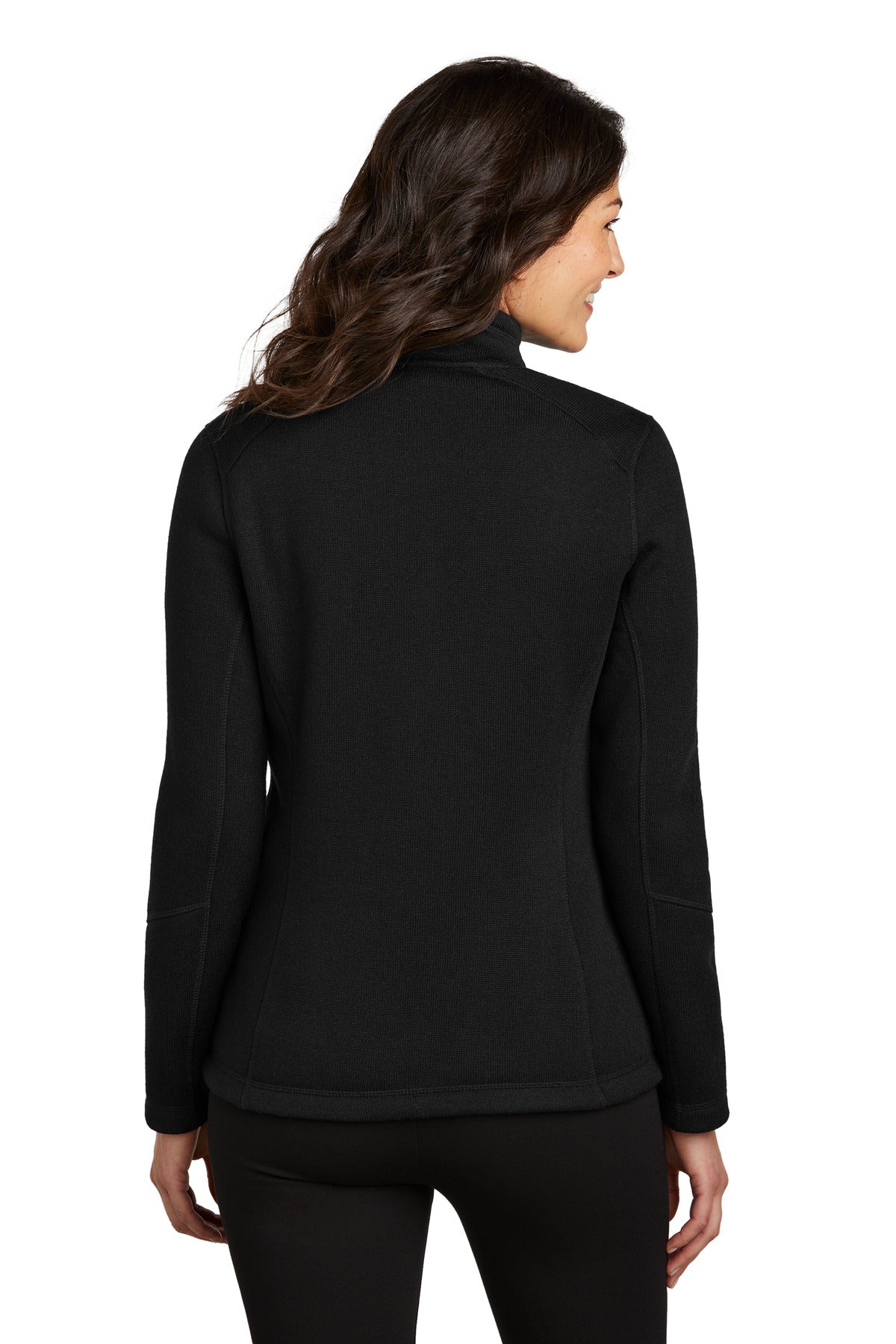 Port Authority Women's Arc Sweater Fleece Jacket - Deep Black