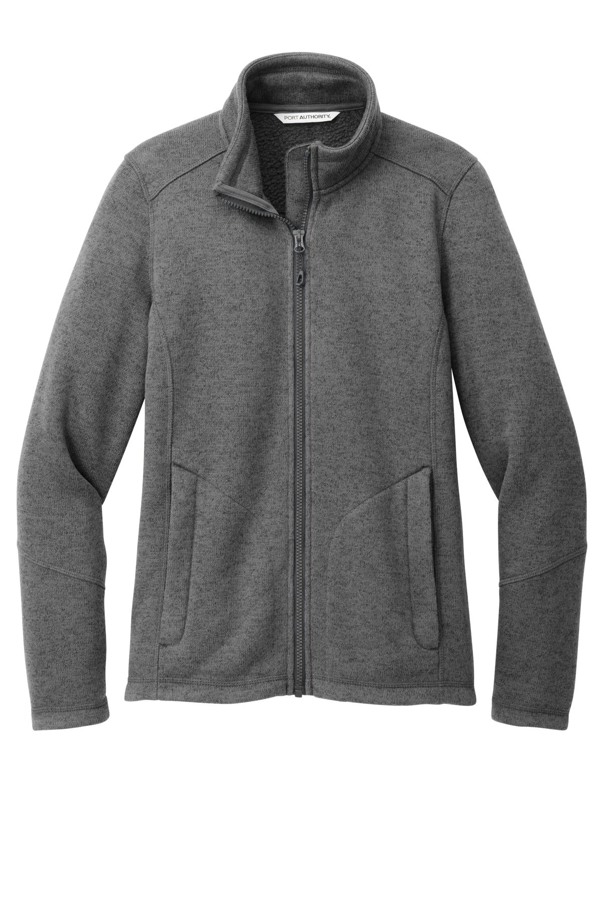 Port Authority Women's Arc Sweater Fleece Jacket - Grey Smoke Heather