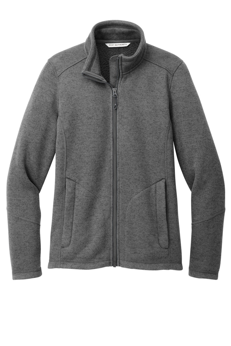 Port Authority Women's Arc Sweater Fleece Jacket - Grey Smoke Heather