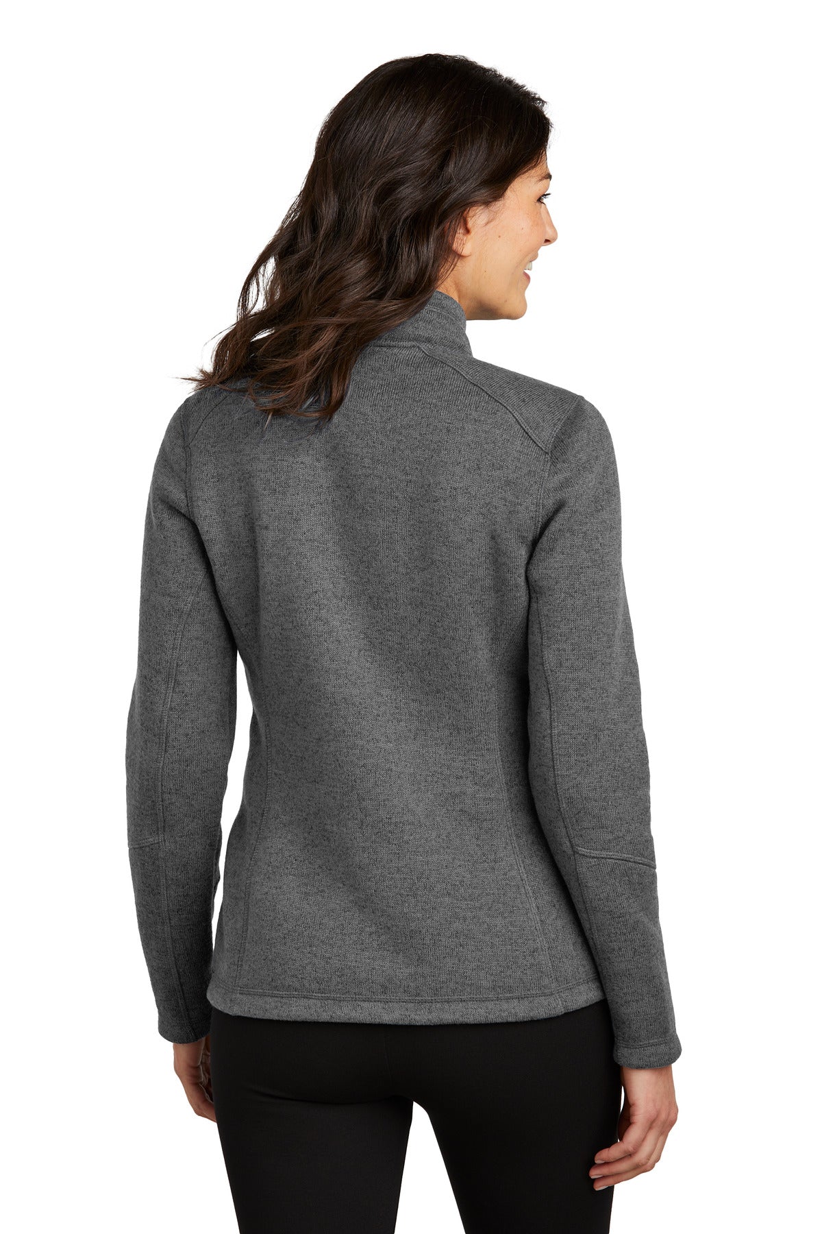 Port Authority Women's Arc Sweater Fleece Jacket - Grey Smoke Heather