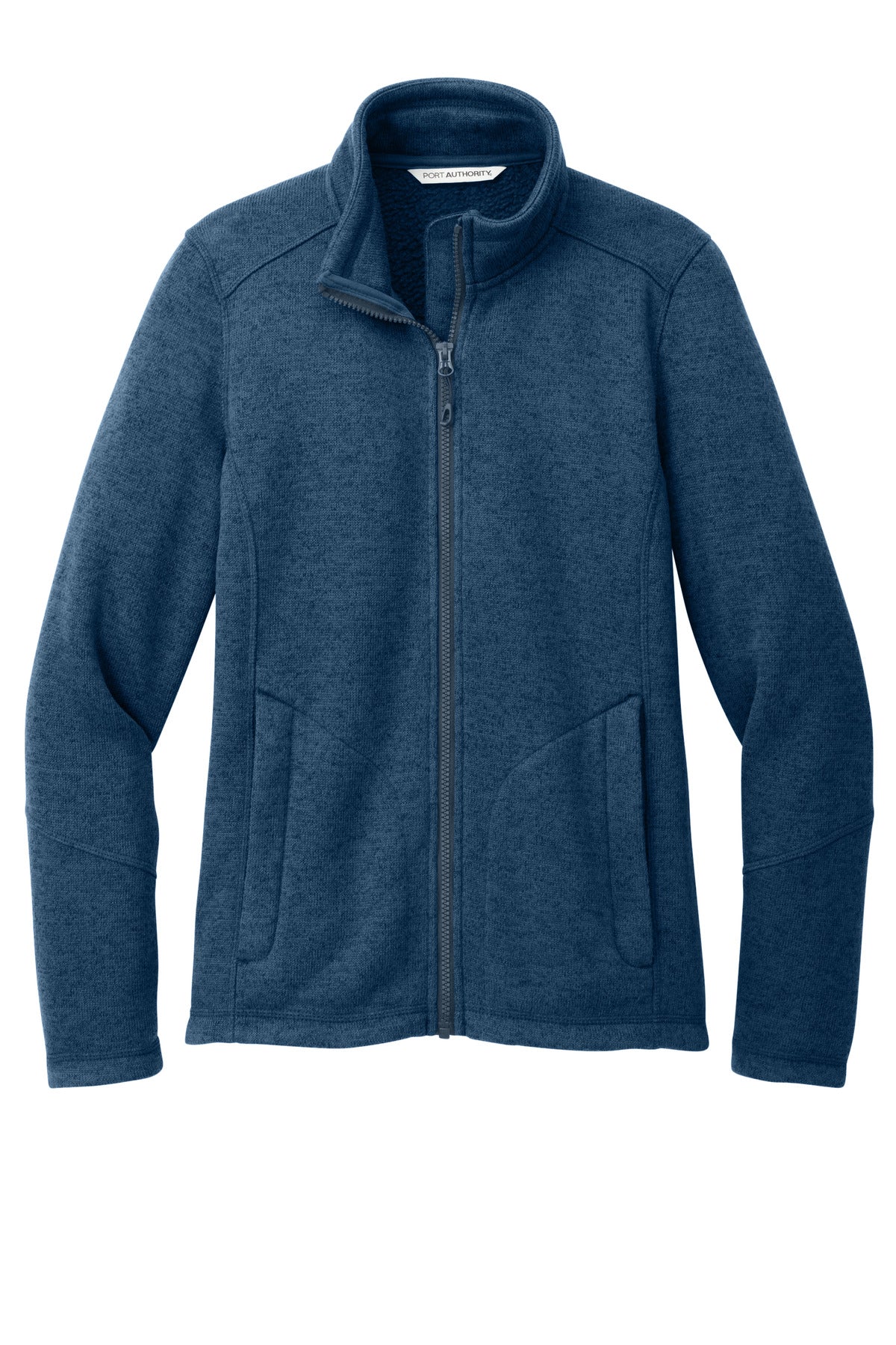 Port Authority Women's Arc Sweater Fleece Jacket - Insignia Blue Heather