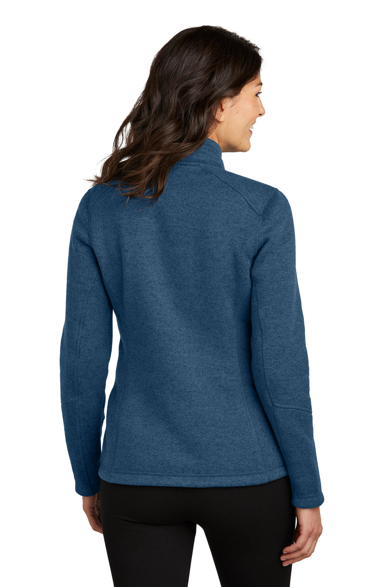 Port Authority Women's Arc Sweater Fleece Jacket - Insignia Blue Heather