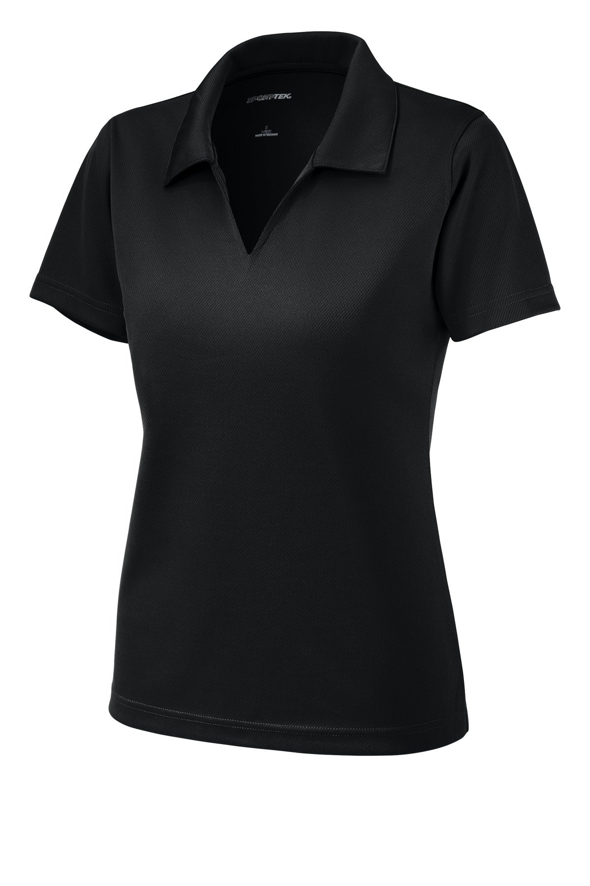 Sport-Tek Women's Dri-Mesh V-Neck Polo - Black
