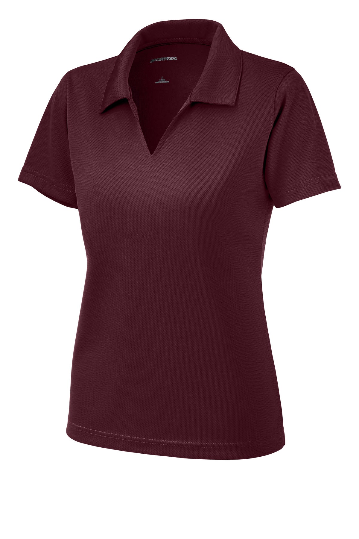 Sport-Tek Women's Dri-Mesh V-Neck Polo - Maroon