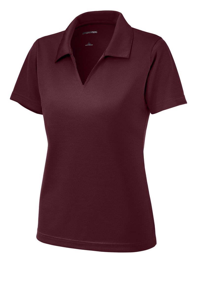 Sport-Tek Women's Dri-Mesh V-Neck Polo - Maroon