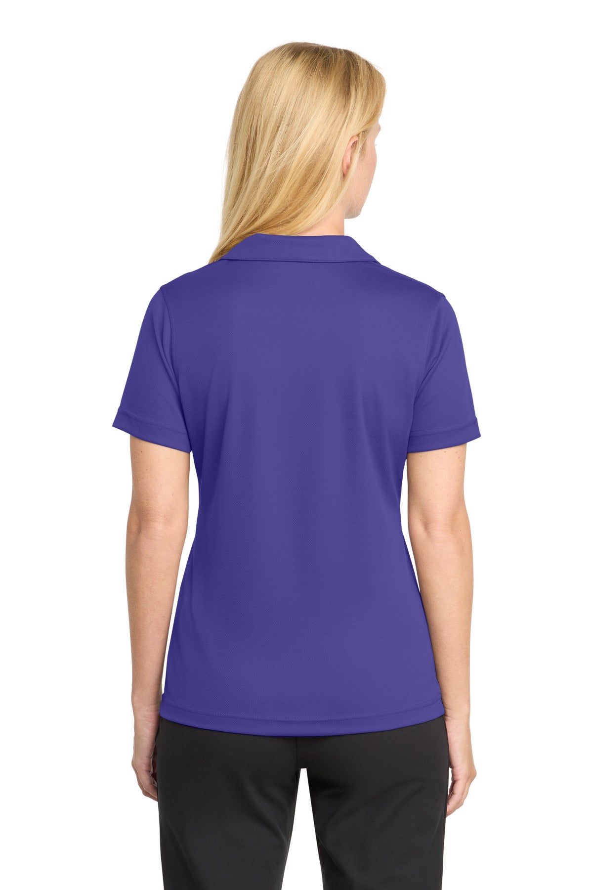 Sport-Tek Women's Dri-Mesh V-Neck Polo - Purple