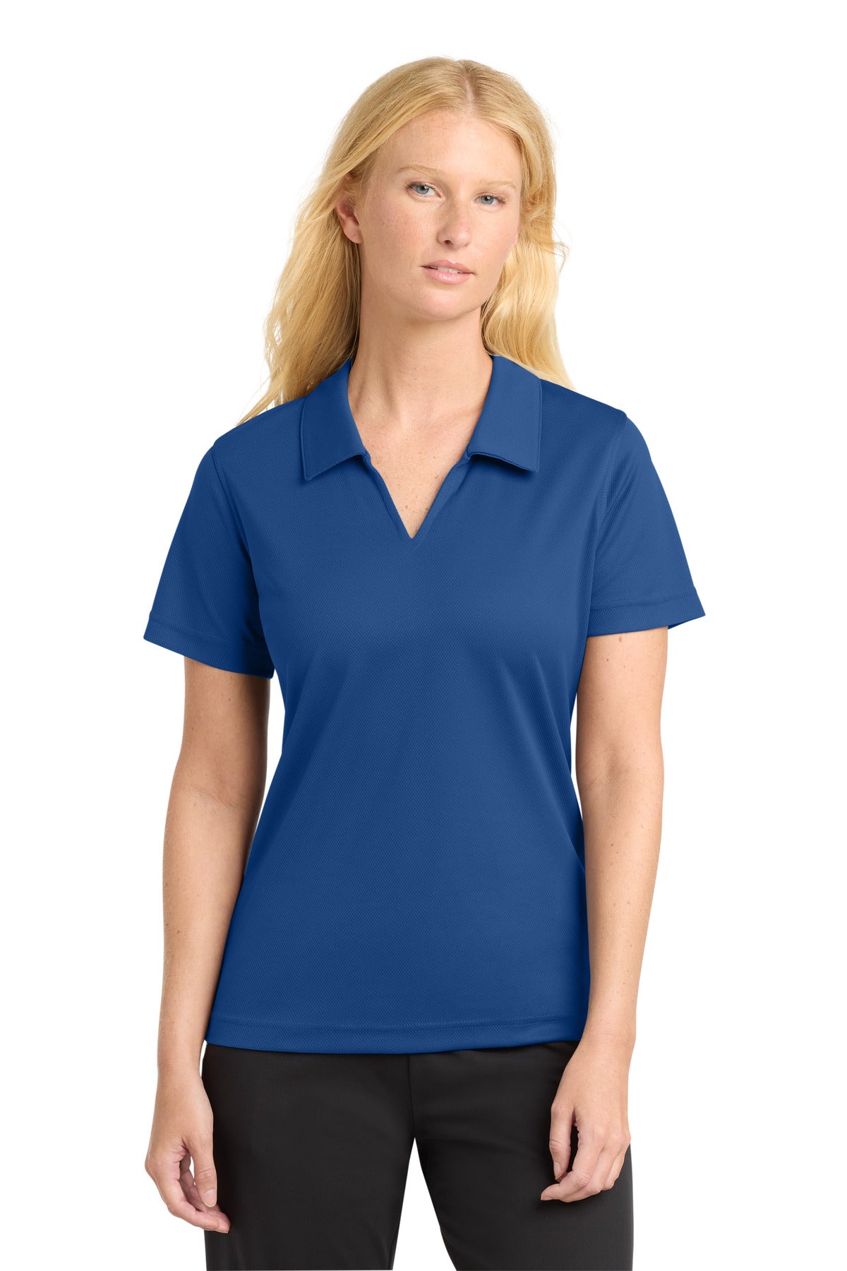 Sport-Tek Women's Dri-Mesh V-Neck Polo - Royal