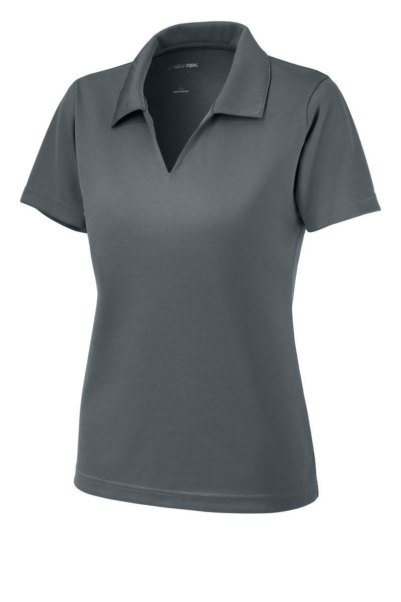 Sport-Tek Women's Dri-Mesh V-Neck Polo - Steel