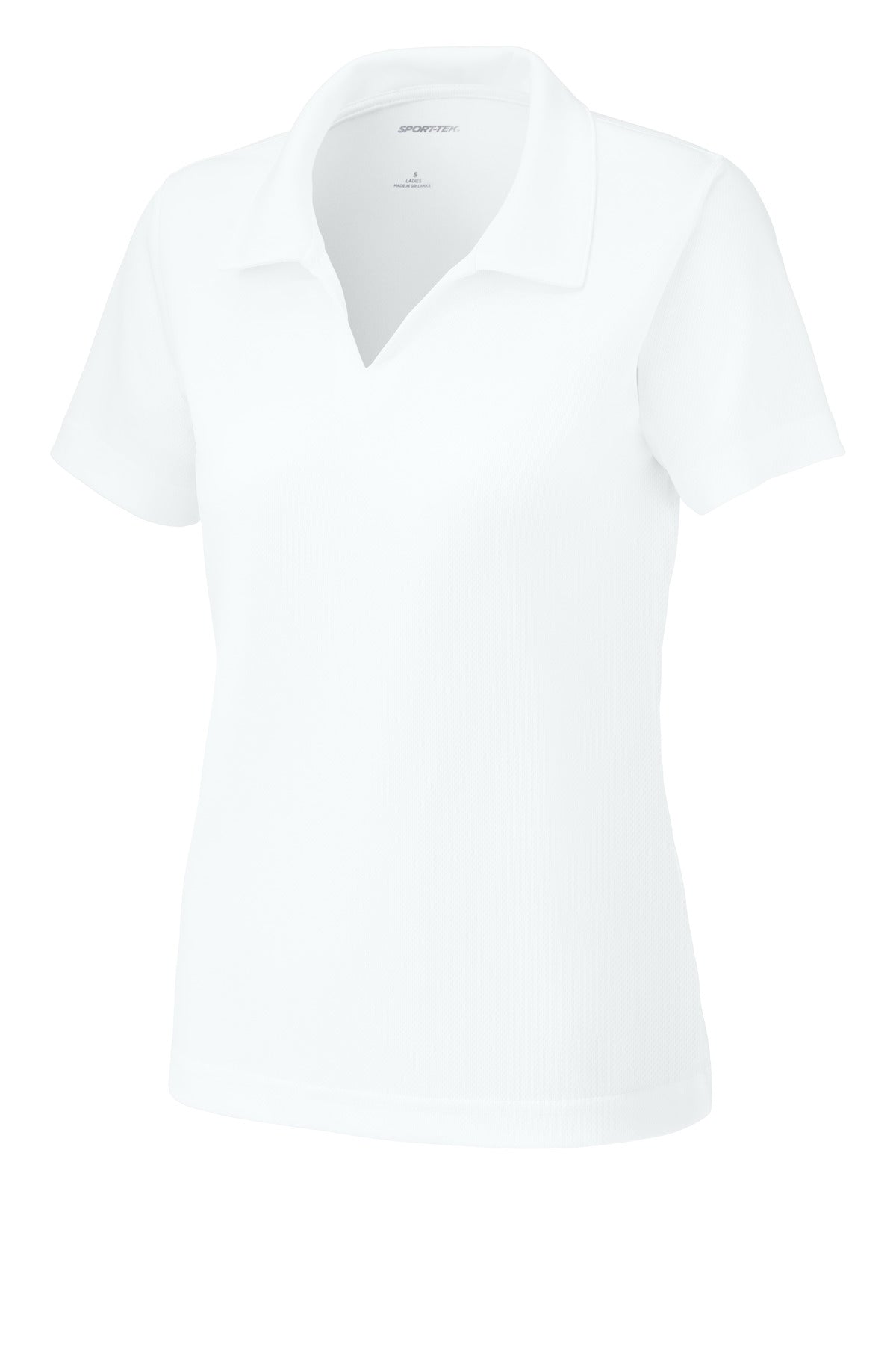 Sport-Tek Women's Dri-Mesh V-Neck Polo - White