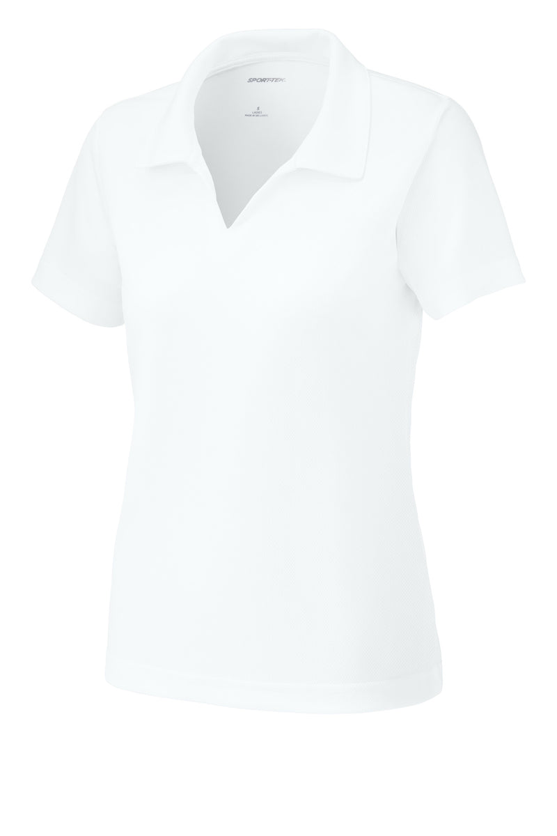 Sport-Tek Women's Dri-Mesh V-Neck Polo - White