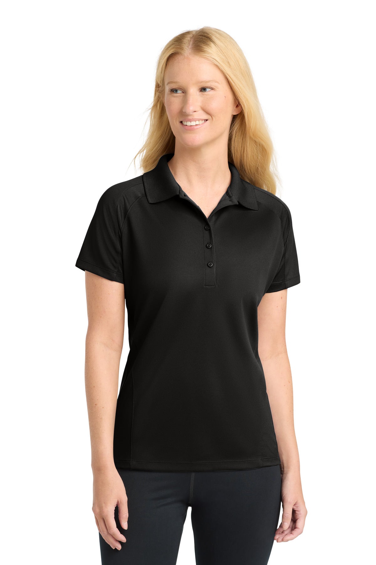 Sport-Tek Women's Dri-Mesh Pro Polo - Black