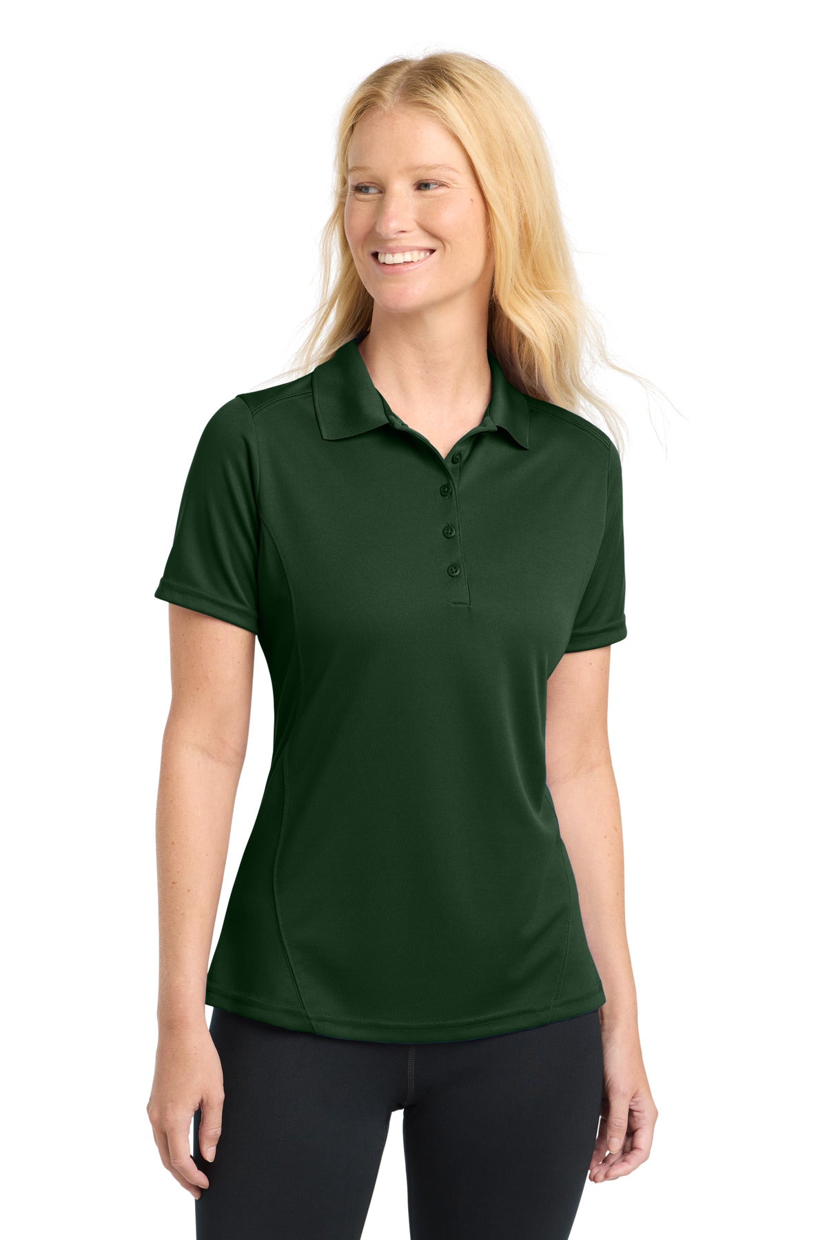 Sport-Tek Women's Dry Zone Raglan Accent Polo - Forest Green