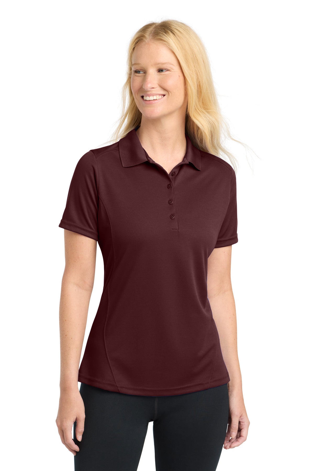 Sport-Tek Women's Dry Zone Raglan Accent Polo - Maroon