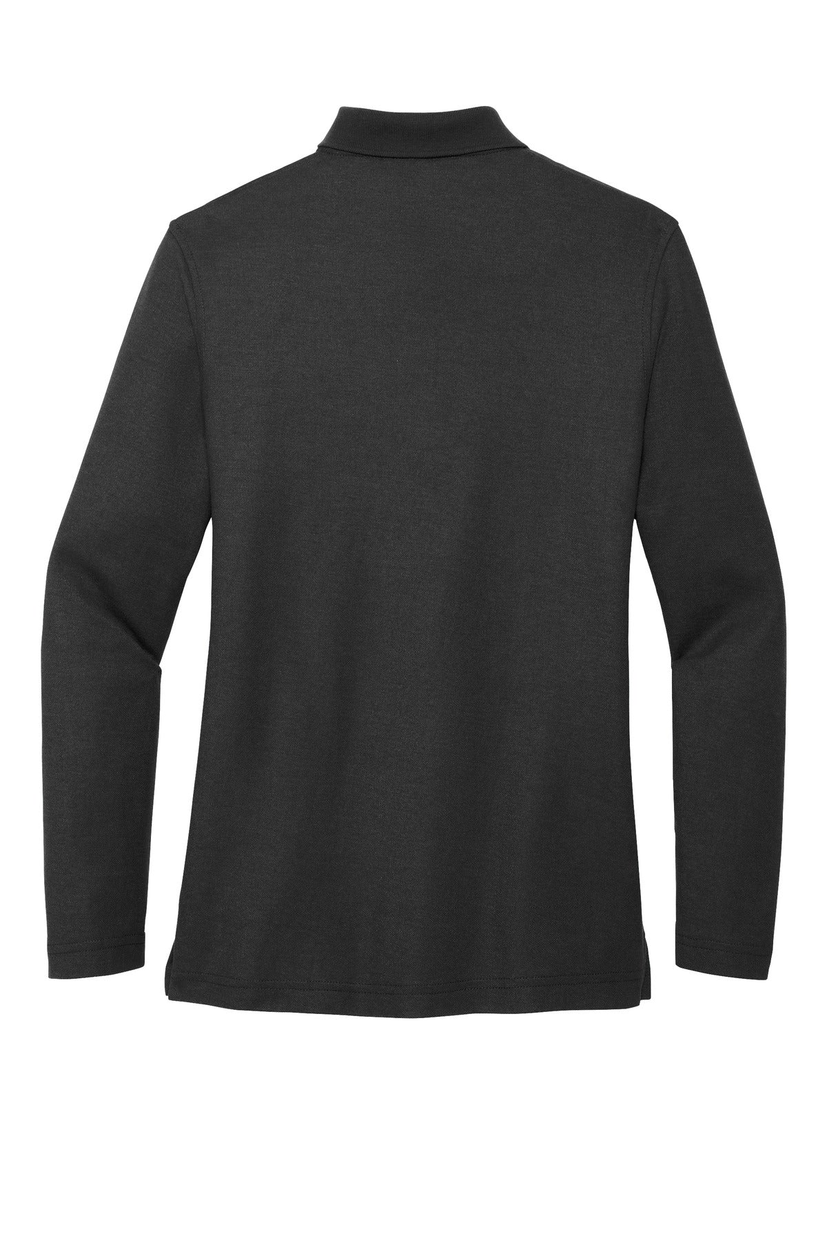Port Authority Women's Silk Touch Long Sleeve Polo - Black