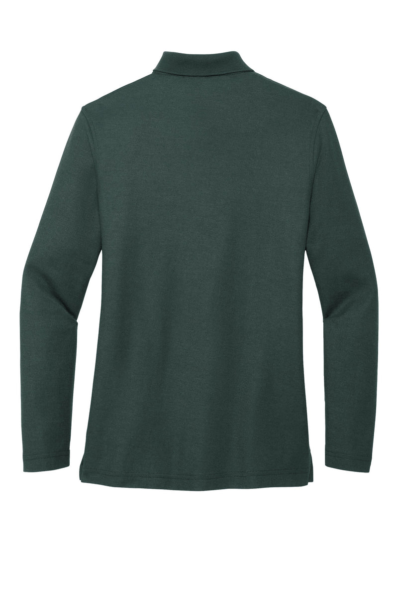 Port Authority Women's Silk Touch Long Sleeve Polo - Dark Green