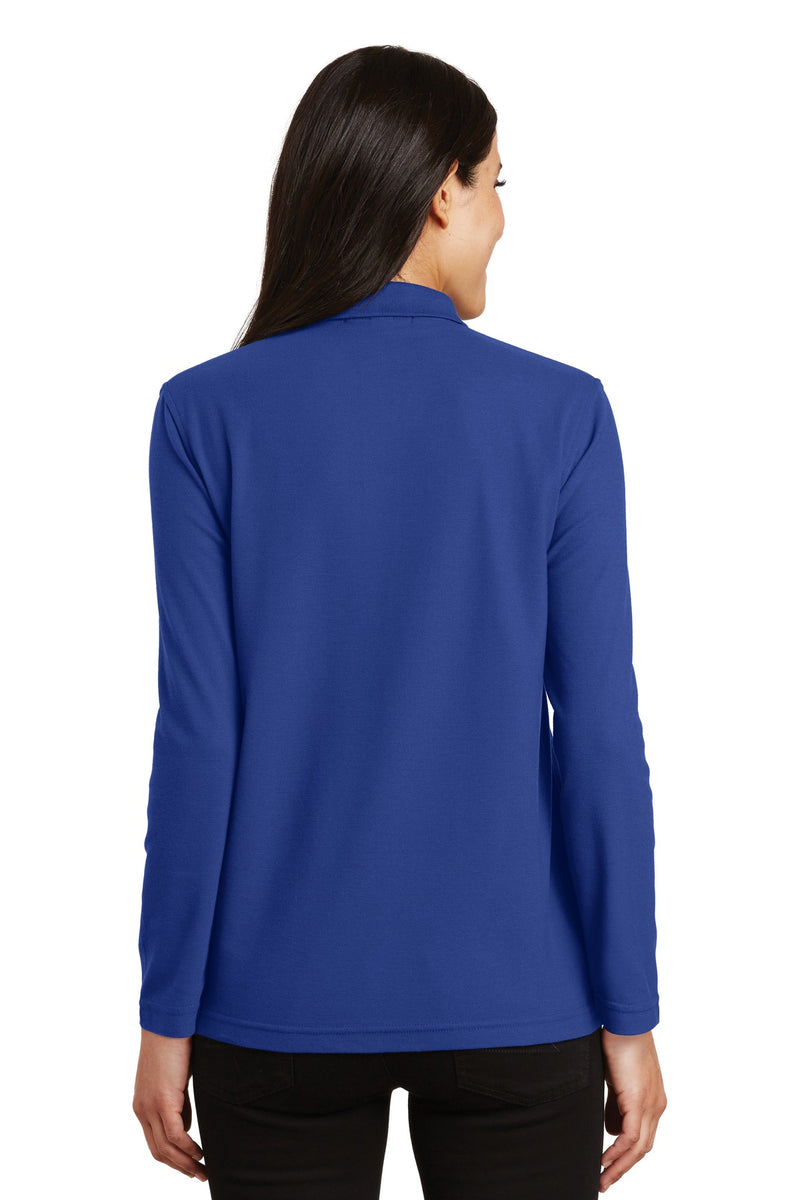 Port Authority Women's Silk Touch Long Sleeve Polo - Royal